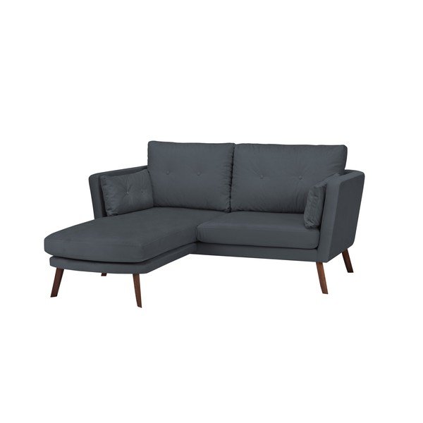 "Mazzini Sofas Elena" trijų vietų sofa, pilka, su kairiuoju kampu