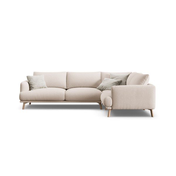 Smėlio spalvos kampinė sofa (su dešiniuoju kampu/su gultu) Naomi – Micadoni -image-2