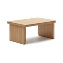 Natūralios spalvos kavos staliukas iš ąžuolo 89x62 cm Oaq – Kave Home