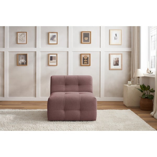 Tamsiai rožinės spalvos sofos modulis Kleber - Bobochic Paris-image-1