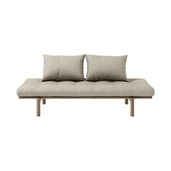 Smėlio spalvos lininė 200 cm sofa lova Pace - Karup Design