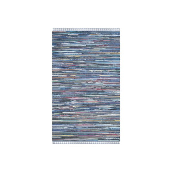 Mėlynas medvilninis kilimas Safavieh Elena, 182 x 121 cm