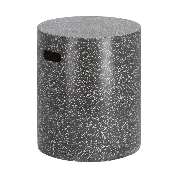 Juodos spalvos betoninis stalas Kave Home Jenell, skersmuo 35 cm