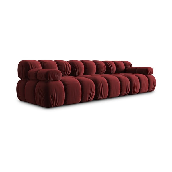 Sofa raudonos spalvos iš velveto 282 cm Bellis – Micadoni Home-image-3