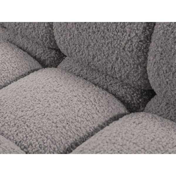 Iš boucle modulinė kampinė sofa šviesiai pilkos spalvos (su dešiniuoju kampu) Bellis – Micadoni Home-image-1
