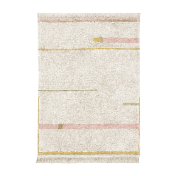 Skalbiamas/rankų darbo iš medvilnės kilimas rožinės spalvos/kreminės spalvos 90x130 cm Lanes Vintage Nude – Lorena Canals