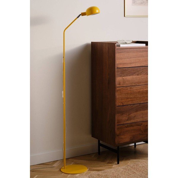 Geltonos spalvos iš metalo pastatomas šviestuvas su sulankstoma konstrukcija (aukštis 146 cm) Lincon – Jotex-image-2