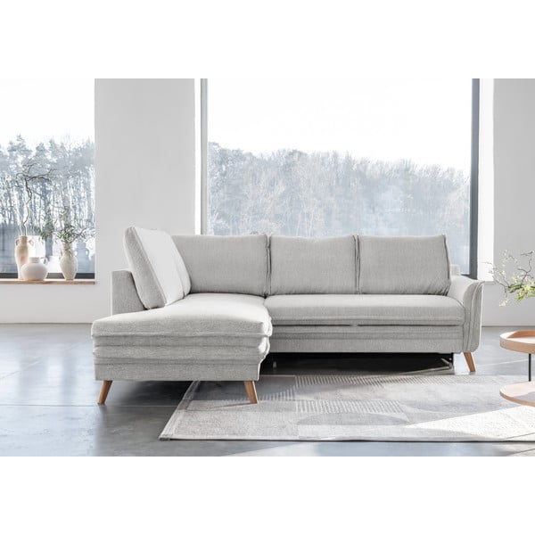 Sulankstoma kampinė sofa smėlio spalvos (su kairiuoju kampu) Charming Charlie – Miuform-image-1