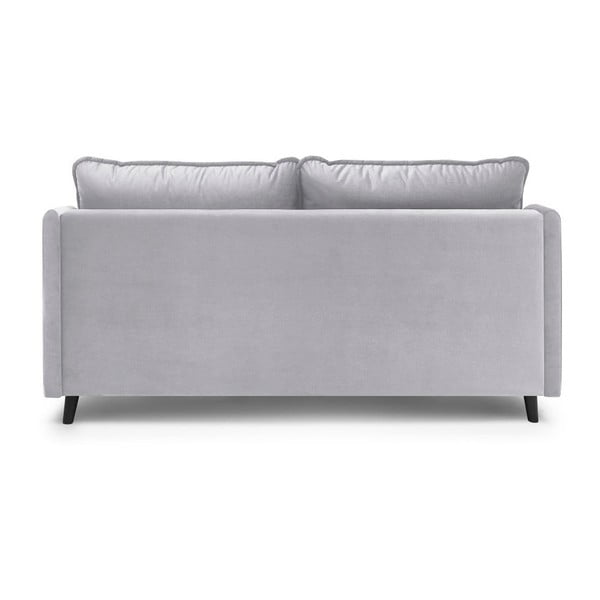 Šviesiai pilka aksominė sofa lova "Bobochic Paris Loft-image-4
