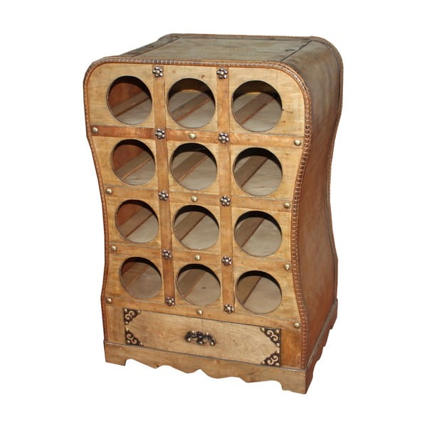 Vyno spintelė konjako rudos spalvos butelių skaičius 12, 41,5x61 cm – Deco Pleasure