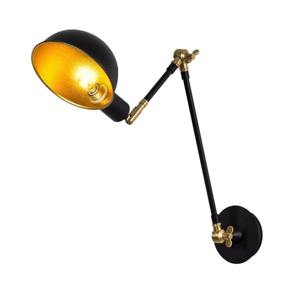 Sieninė lempa juodos spalvos/auksinės spalvos ø 15 cm Sivani – Opviq lights