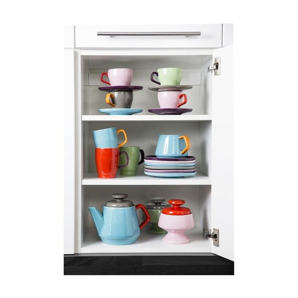 Puodelis ir lėkštė "Sagaform Pop", rudos/turkio spalvos-image-2