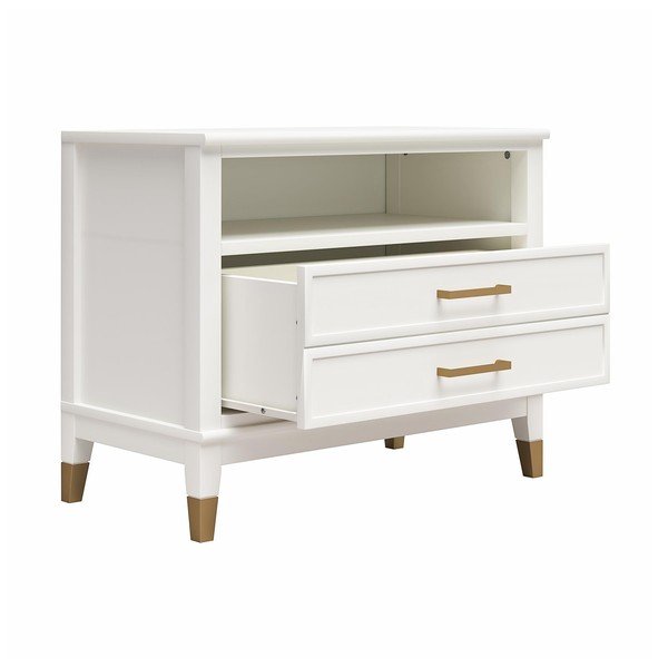 Naktinis staliukas baltos spalvos Westerleigh – CosmoLiving by Cosmopolitan-image-2