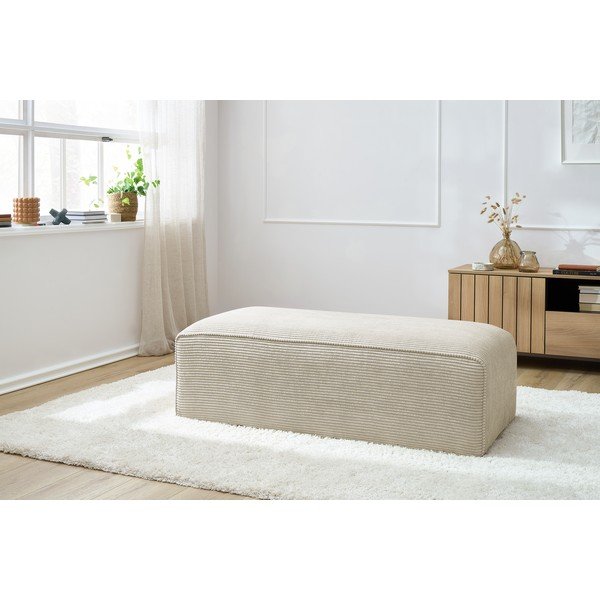 Smėlio spalvos iš kordinio velveto modulinė taburetė Megeve – Bobochic Paris-image-1