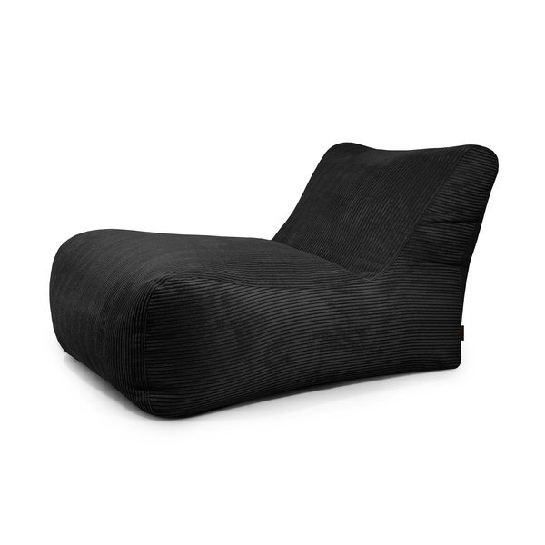 Juodos spalvos iš kordinio velveto sėdmaišis Lounge 100 – SLOWDOWN