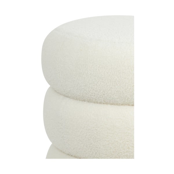 Iš boucle pufas baltos spalvos Kimi – Light & Living-image-1