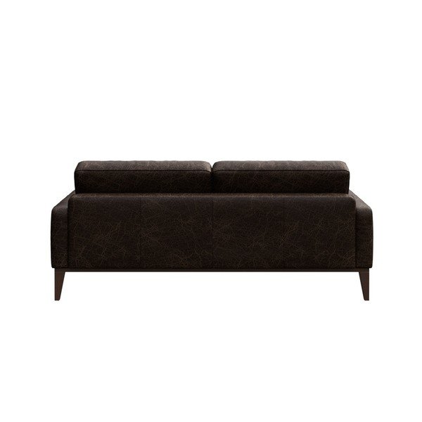 Tamsiai ruda odinė sofa MESONICA Musso Tufted, 173 cm-image-3