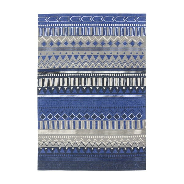 Mėlynas kilimas Azijos kilimai Tribal Mix, 160 x 230 cm