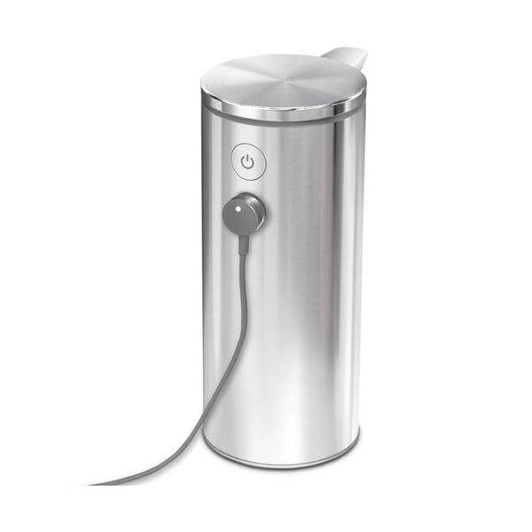 Pilkas automatinis muilo dozatorius iš plieno 266 ml - simplehuman-image-1
