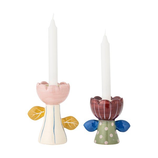 Iš molio žvakidės arbatinėms žvakutėms 2 vnt. Florita – Bloomingville-image-4