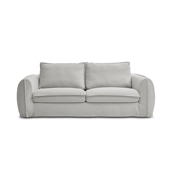 Šviesiai pilkos spalvos sofa miegojimui/sulankstoma 216 cm Archimede – Bobochic Paris