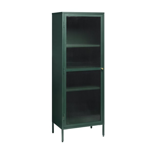 Žalios spalvos metalinė vitrina Unique Furniture Bronco, aukštis 160 cm-image-2