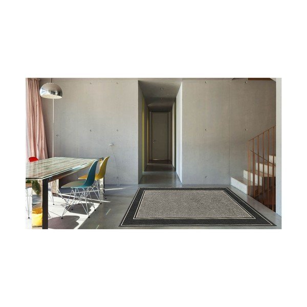 "Webtappeti Frame" pilkasis didelio atsparumo kilimas, 160 x 230 cm-image-3
