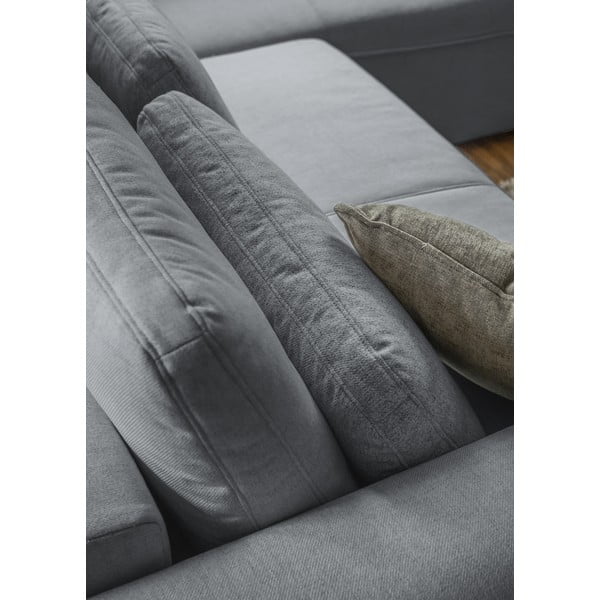 Pilka kampinė sofa-lova (modulinė) Homely Tommy - Miuform-image-4
