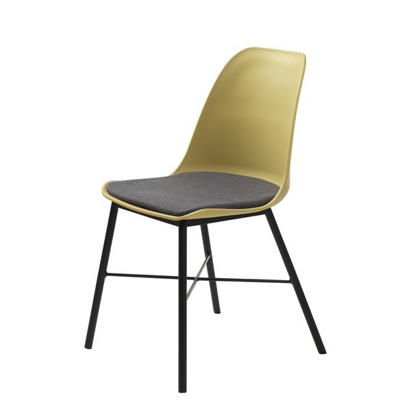 2 geltonos ir pilkos spalvos kėdžių rinkinys Unique Furniture Whistler-image-1