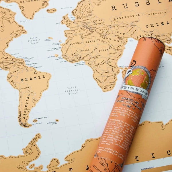 Nutrinamas žemėlapis 88x52 cm World Scratch Map – Ambiance-image-1