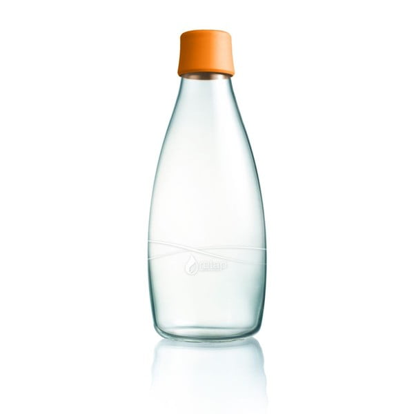 Oranžinis stiklinis buteliukas ReTap, 800 ml