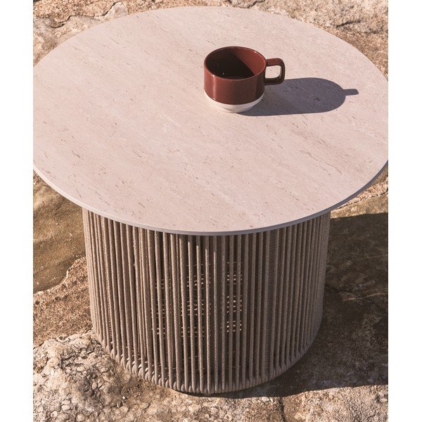 Iš metalo apvalios formos sodo šoninis staliukas ø 55 cm Orosei – Kave Home-image-2