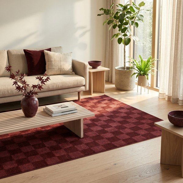 Bordo spalvos kilimas 160x230 cm Mosaic – ESTE-image-1