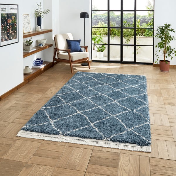 Kilimas mėlynos spalvos 120x170 cm Boho – Think Rugs-image-1