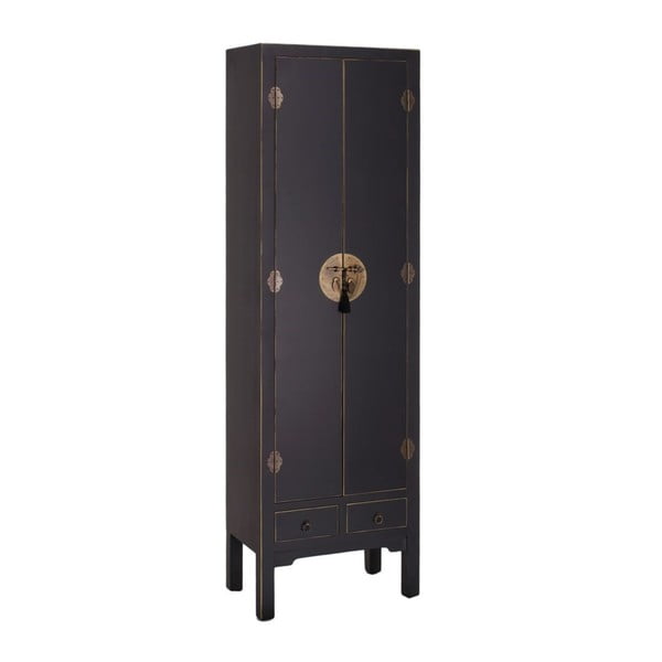 Drabužių spinta juodos spalvos 55x185 cm Oriente – Ixia