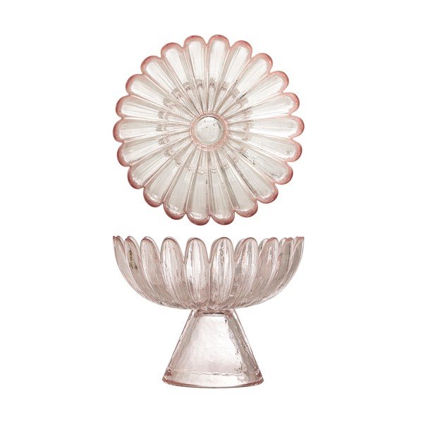 Skirta serviravimui šviesiai rožinės spalvos iš stiklo  mažas dubuo 220 ml Nalu – Bloomingville-image-4