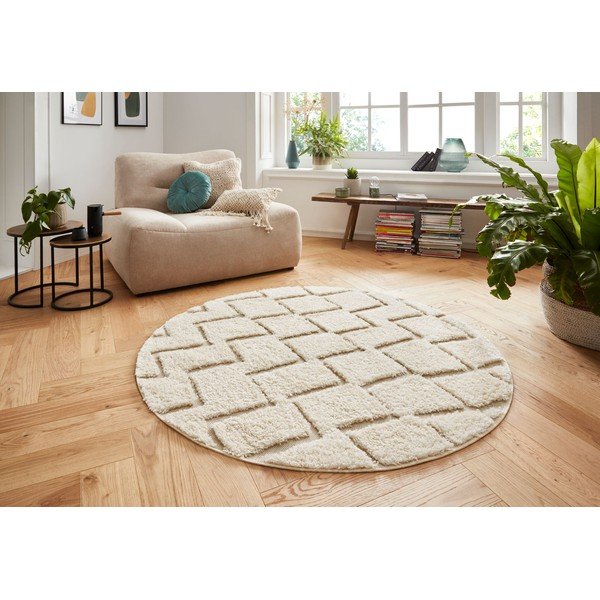 Kreminis kilimas Mint Rugs Handira, ⌀ 160 cm-image-3