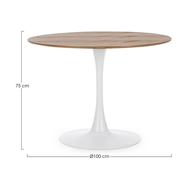 Apvalios formos valgomojo stalas ø 100 cm Bloom – Bizzotto-image-2