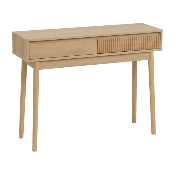 Natūralios spalvos konsolinis staliukas 30x100 cm Iona – Casa Selección