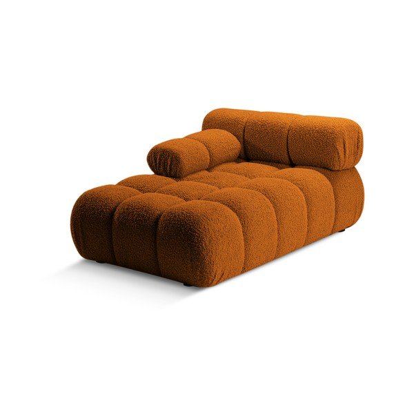Iš boucle modulinė sofos dalis oranžinės spalvos (su kairiuoju kampu) Bellis – Micadoni Home-image-3