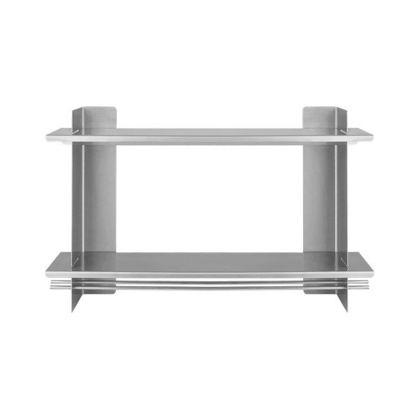Sidabrinės spalvos iš metalo kelių aukštų sieninė lentyna 70 cm Tivo – noo.ma-image-2