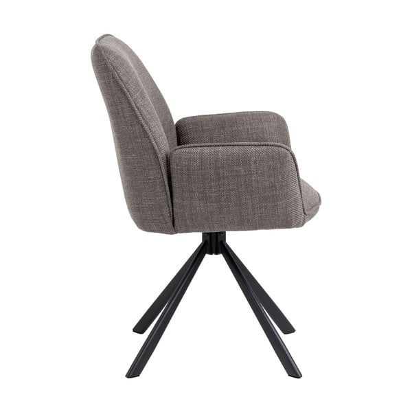 Šviesiai pilkos spalvos iš audinio valgomojo kėdžių komplektas su porankiais 2 vnt. Glenda – Actona-image-3