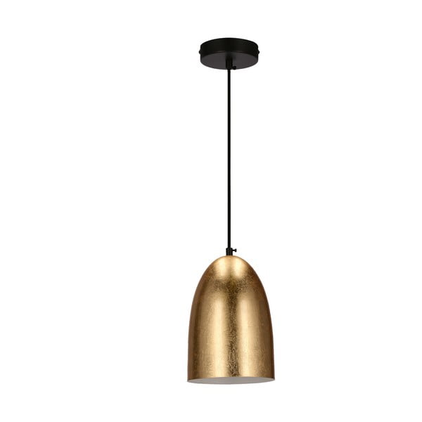 Aukso spalvos pakabinamas šviestuvas su metaliniu gaubtu ø 14 cm Icaro - Candellux Lighting
