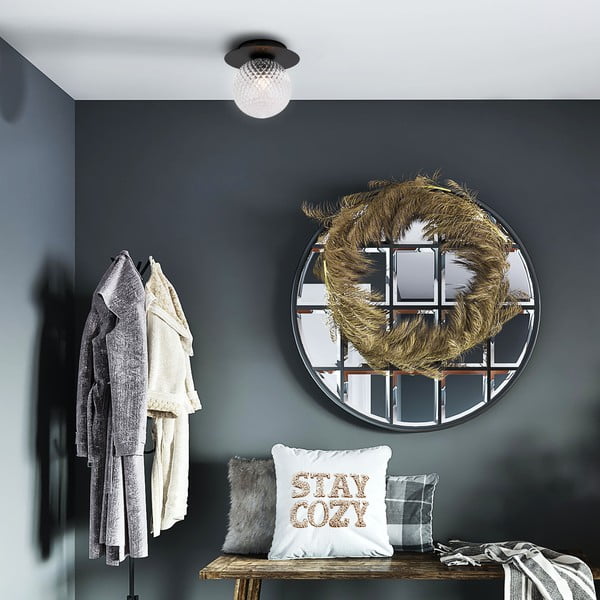 Juodas lubinis šviestuvas SULION Musa, ø 14 cm-image-1