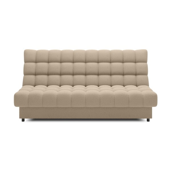 Smėlio spalvos iš boucle sulankstoma/su sandėliavimo vieta sofa 197 cm Clareta – ELTAP