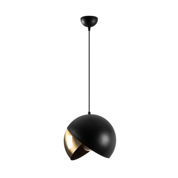 Kabantis šviestuvas juodos spalvos/bronzinės spalvos ø 30 cm su metaliniu gaubtu Pacman – Opviq lights