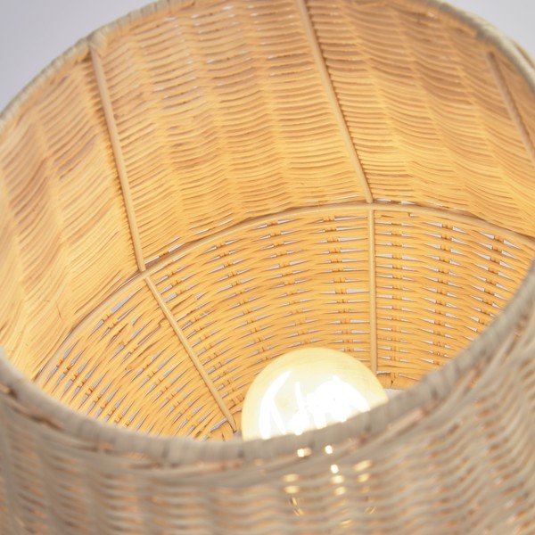 Natūralios spalvos rotango stalinė lempa su rotango atspalviu (aukštis 30 cm) Kamaria - Kave Home-image-2