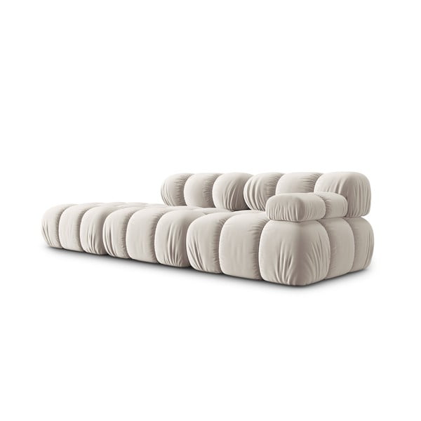 Iš velveto sofa smėlio spalvos 282 cm Bellis – Micadoni -image-3