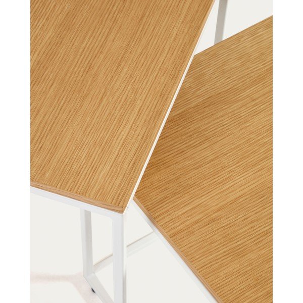 Šoniniai stalai 2 vnt. iš ąžuolo 45x45 cm Yoana – Kave Home-image-1