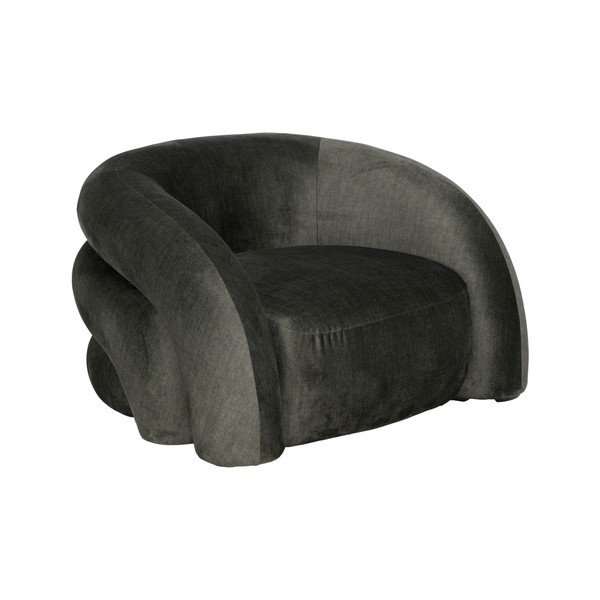 Iš velveto krėslas tamsiai žalios spalvos Archie – Ixia